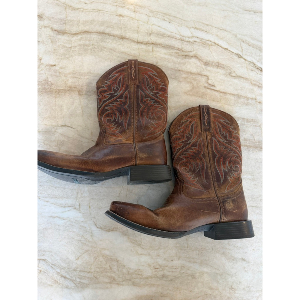 Men's Ariat sport herdsman square toe Brown Cowboy & Western BootsSize 11 - Picture 2 of 16